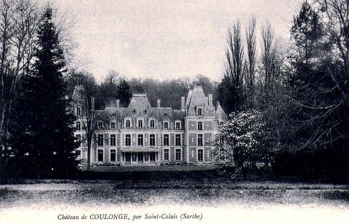 Le deuxième château de Coulonge, avant 1865 - Don de M. B. Akermann à la Société de Vènerie